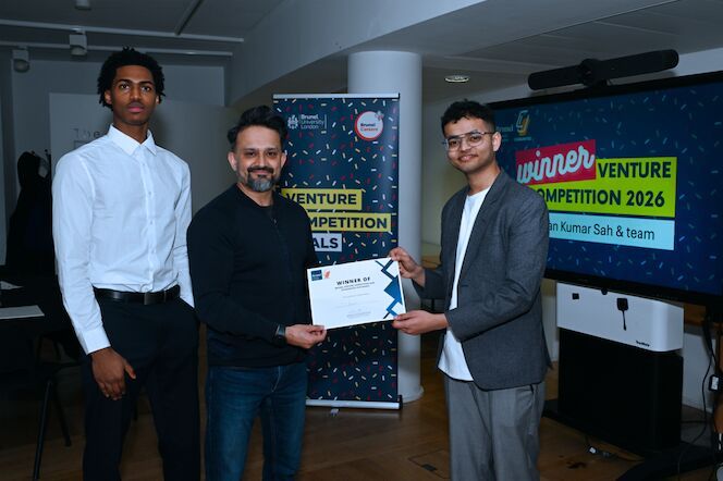 Receiving a venture competition award